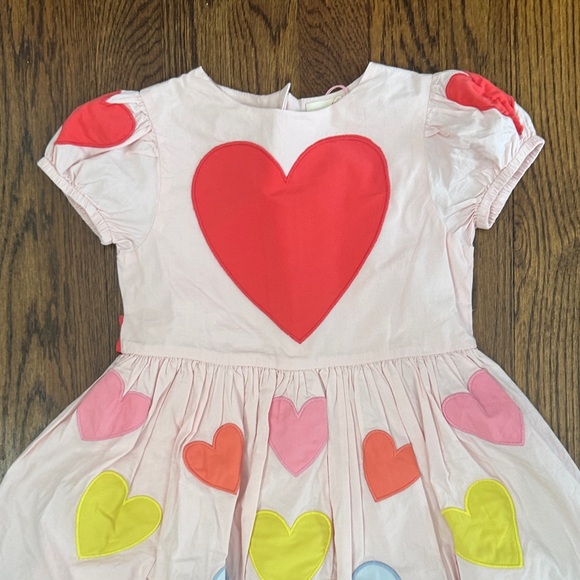 NWT Mini Boden Colorful Heart Print Dress - Picture 2 of 6